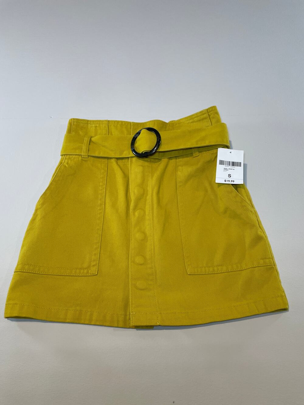 Forever 21 Belted Skirt Size S Mustard Yellow NWT